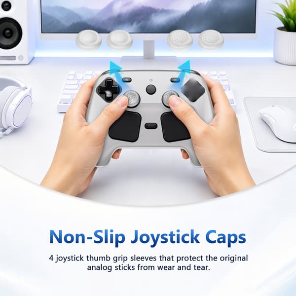 Gaming Controller Silikone Cover Beskyttende Skind Spilhåndtag Etui Ridsefast Etui til Steam Controller 2026 Pink