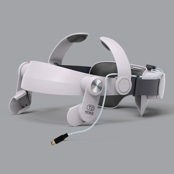 Laddningsbart huvudband för Quest 2, Ersättnings-VR-headset för huvudbandsrem som minskar ansiktspress
