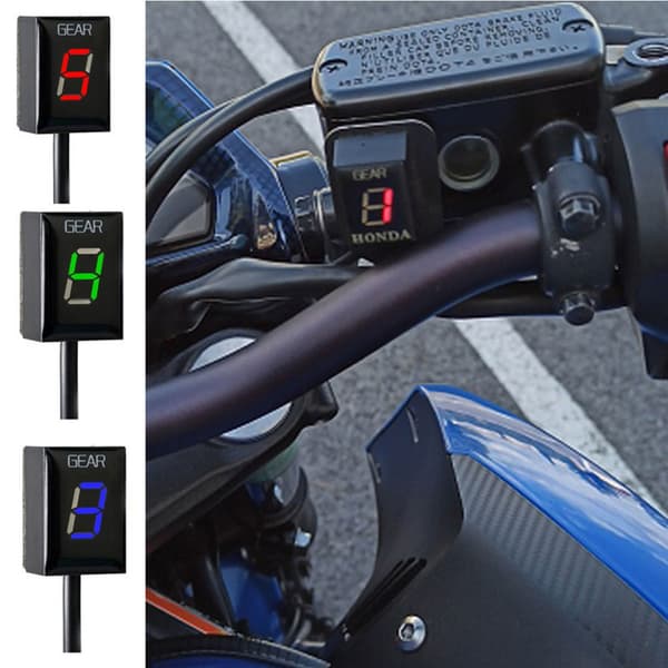 Vattentät LED-display Instrumentpanel Digital Hastighetsdisplay Motorcykel Växelindikator Red