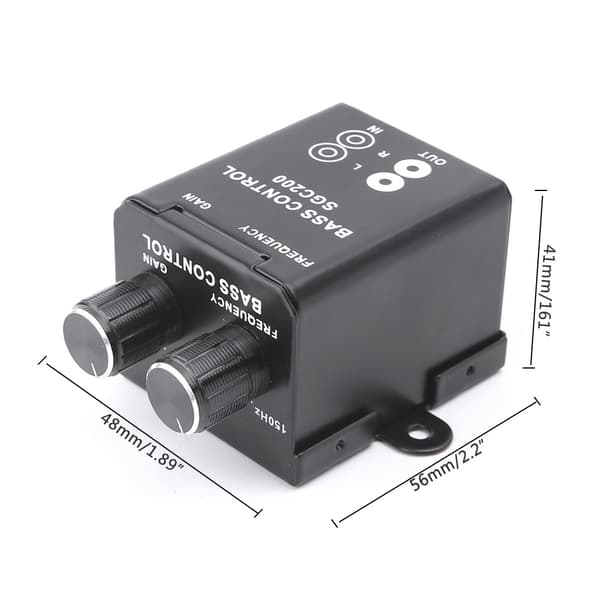 Bil Ljud Regulator Förstärkare Bas Subwoofer Stereo Equalizer Kontroller 4 RCA