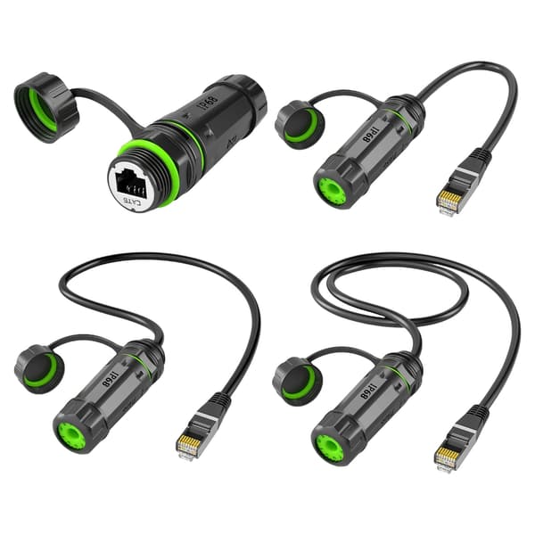 IP68 Vandtæt RJ45 Kobling Udendørs Lan Kobling Adapter til Netværksforbindelse Without cable