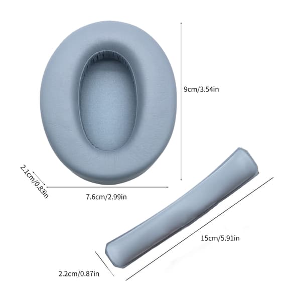 Erstatnings øreputetrekk øreputer hodebjelkedeksel for W820NB-headset null - Earpads