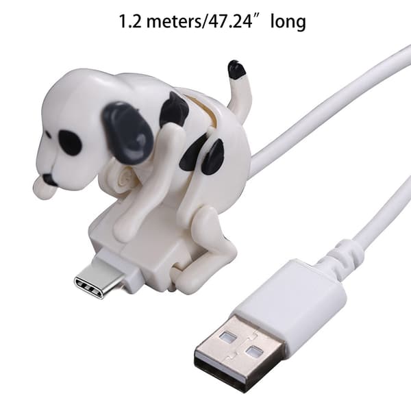 Stray Dog Snabbladdare Typ-C Kabel Laddningskabel med Touch Switch för Phon White