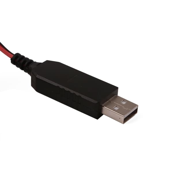 USB 5V 2A - 3V LR6 AA -pariston korvaava virtajohto null - 1m