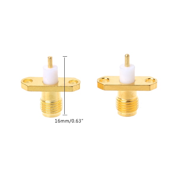 10 st SMA Honkontakt 2-håls Fläns PTFE Lödpanelmonterad Adapter RF-kontakter Str