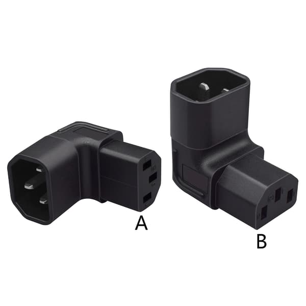 IEC320 C14 til C13-adapter C14 til C13 Opp/Ned Vinkel Forlengelsesstrømadapter Strømadapter Serverstrømadapter For PC null - D