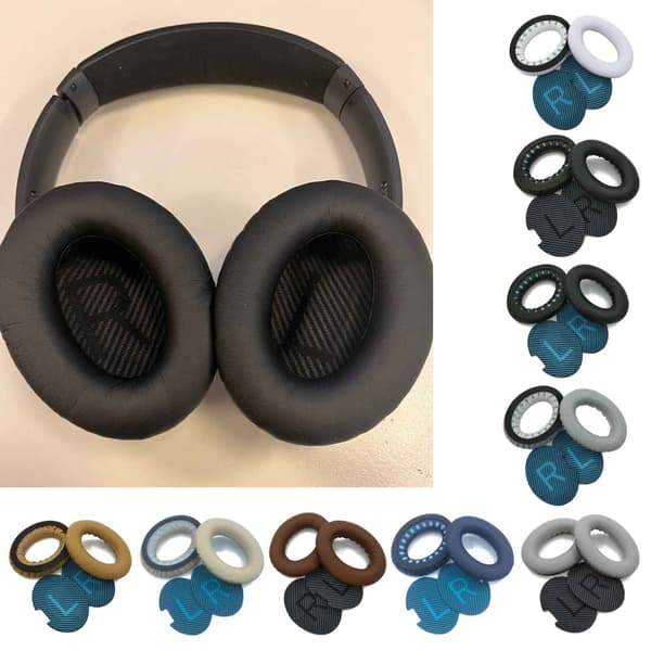 Øreputer Memory-Foam Protein Leather Øreputepute Ørekopp for A2E QC15 QC25 1