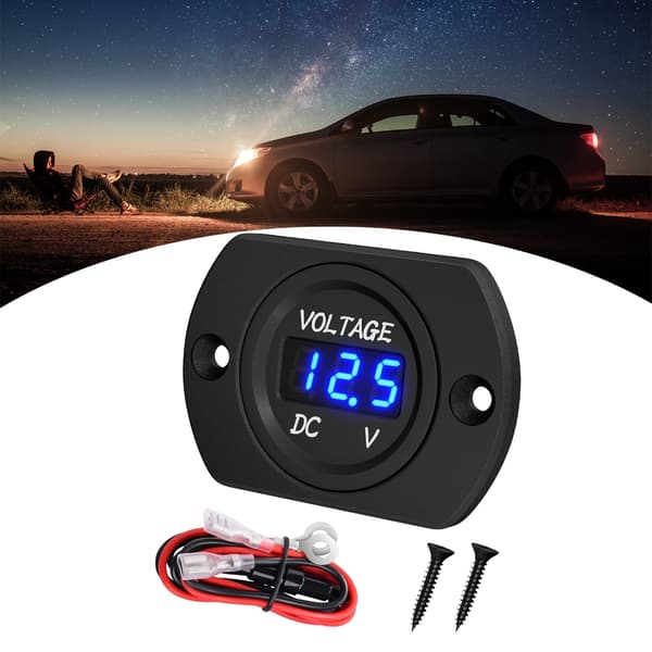 Høysynlig bilspenningsmonitor med fargedisplay for 12V til 24V systemer null - Concave 