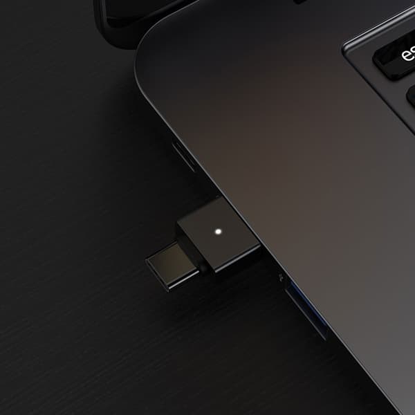 Metal USB Han til USB C Han Adapter til Hurtig Dataoverførsel og Opladning null - Square with light BK