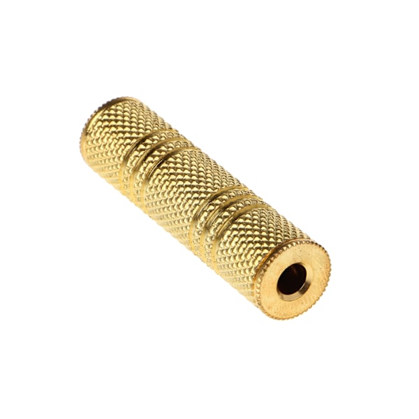 Metall Stereo 3,5 mm Hona till Hona 1/8\" Jack Aux Ljudförlängare Konverterare Adapter