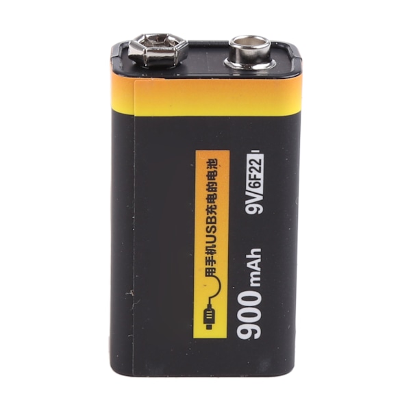 9V 900mAh Micro USB Laddningsbart Lipo-batteri för Multimeter Mikrofon Fjärrkontroll