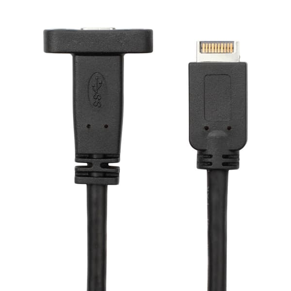 USB E hane till USB C hona panelmonteringskabel i metall 10 Gbps laddning för dator