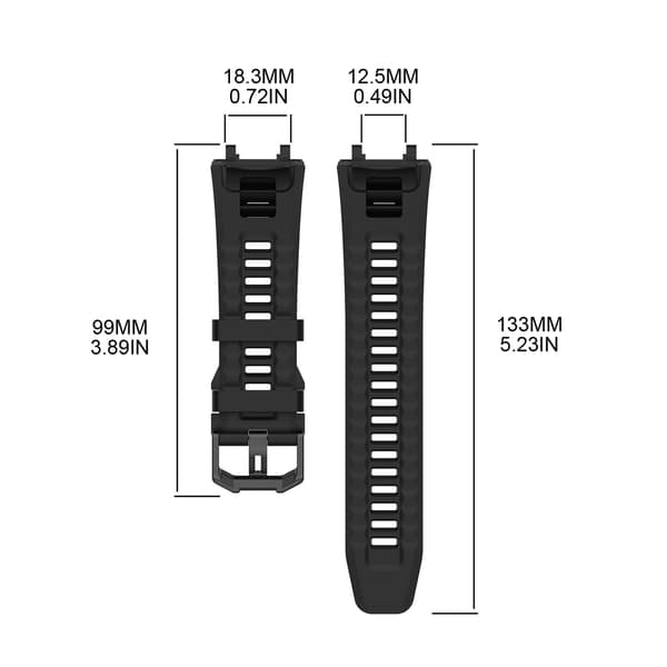 Silikone armbåndsremme Erstatningsurrem til T Rex 2 ur Red
