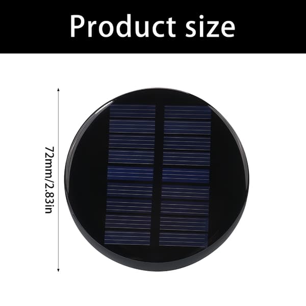 72 mm rundt solcellepanel 4,5 V 80 mA høyeffektiv monokrystallinsk solcelle