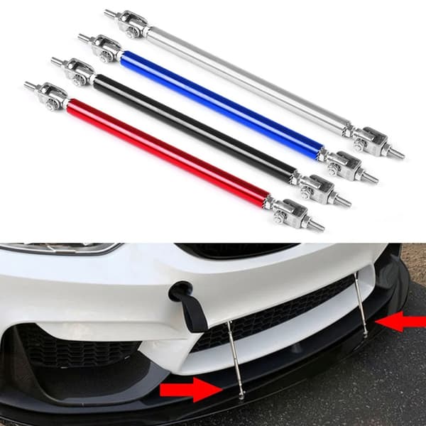 Justerbara Splitter Struts Rods för säker läppsplitter och diffusormontering Black 200mm