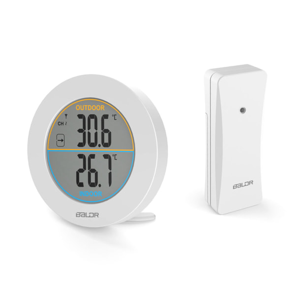 Trådlös Hygrometer Termometer Mätare Inomhus Utomhus Display med Sensor
