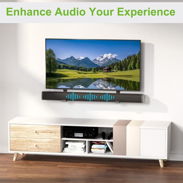 Väggfäste för soundbar i metall med dold kabelhantering och universell för inomhusbruk