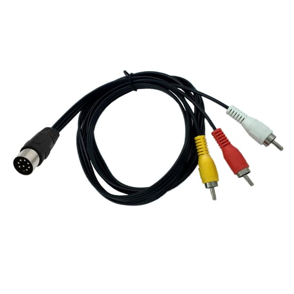 Letanvendelig DIN 8Pin til 3RCA kabel for problemfri enhedsintegrationstilbehør 0.5M