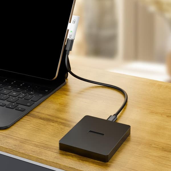 USB C til hodetelefonadapter PD100W lading multifunksjon for telefon 15 Grey