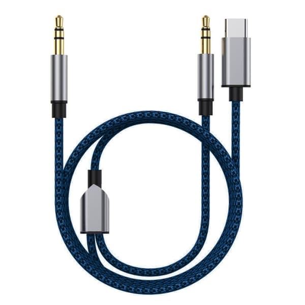 Type C til Dobbelt 3.5mm Lydadapter Kabel Stereo Splitter Til Bil Hjemmebrug