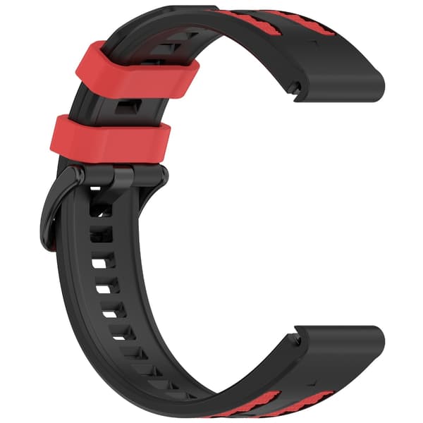 Silikone urremme til Approach S62 8 7XP Unisex Quick Released Rem Black red 22mm