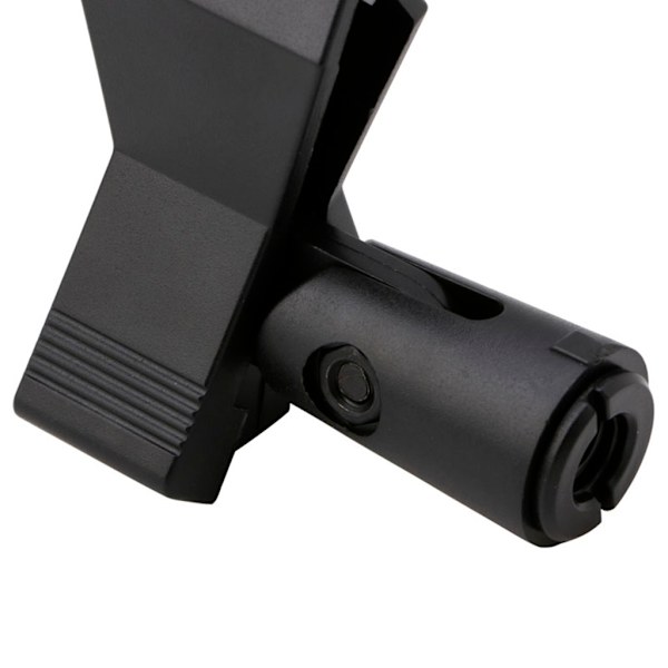 Flexibel Stötdämpande Universal för Fjärilsfjäder Mikrofon Mic Clip Hållare Svart