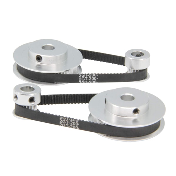 GT2 Synkroniserat Hjul 20 60 Tänder 8mm Hål Timing Pulley 2 Set med 2st Längd