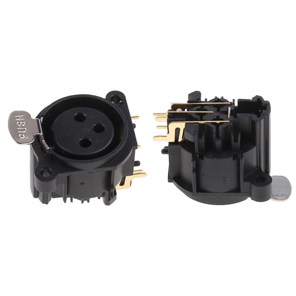 2 stk. 3-polet XLR hun Jack Panel Mount Chassis Socket Connector til mikrofon guitar