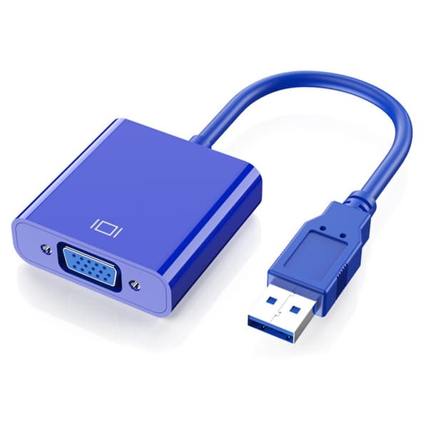 USB 3.0 - VGA-sovitinkaapeli korkean resoluution videolähtöön White