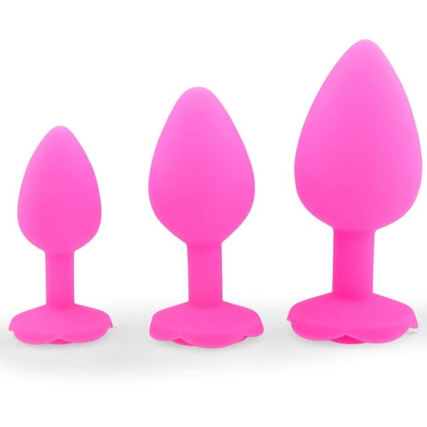 Silikonpluggar Rosbas Silikon Butt Plugs Träningsdilator Butt Plugs Njutning Black Small