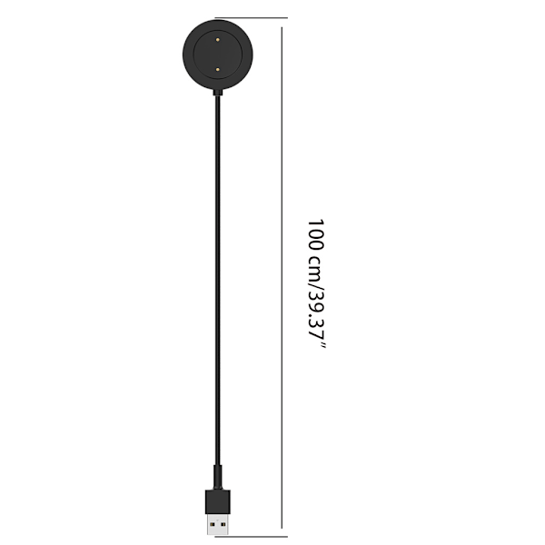 Laddningskabel Docka Strömadapter Sladd Laddare för Haylou-RS3 LS04 Black
