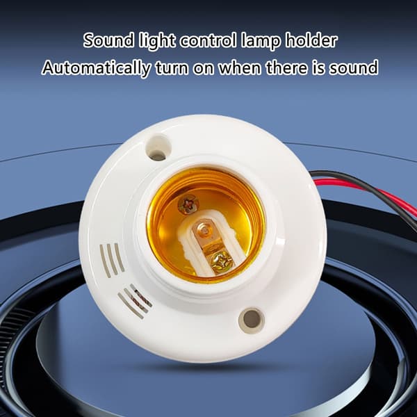 LED E27 Lys Base Lyd Lys Kontrol Lys Sokkel Stik Spil Simpelt Design 2pc