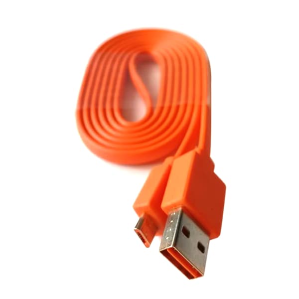 1M Lång USB-laddningskabel för JBL FLIP3 4 Charge2+ Pulse2 Charge 3 Högtalare 2A/3A Max Ström Kabel Orange
