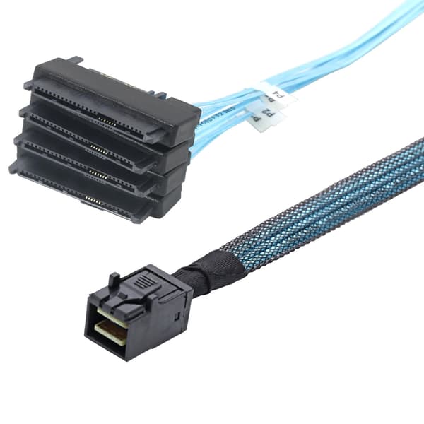 SFF-8643 til 4-kanals 29-pin SFF8482 12 Gbps fullhastighetskabelkontakt for servere, lagring, dataoverføring, harddisk 50cm