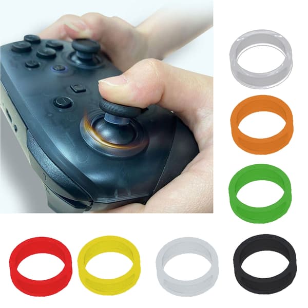 8st Silikonskydd Halkfria Tumgrepp för P5 Joysticks Prestanda Clear