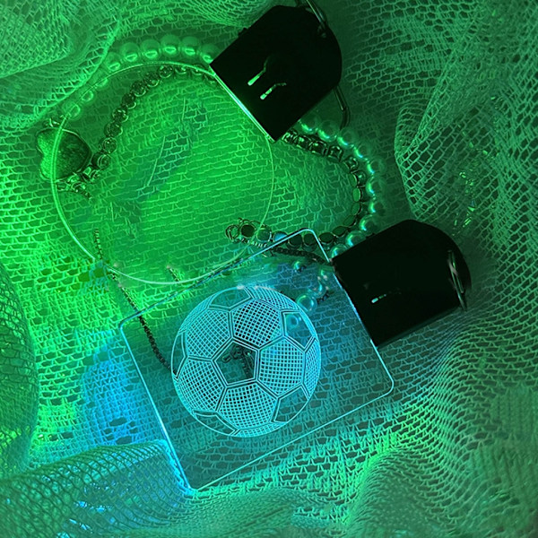 Akryl Ljusnyckelring Mini Portabel LED Nyckelring för Kvinnor Män Bil null - Square