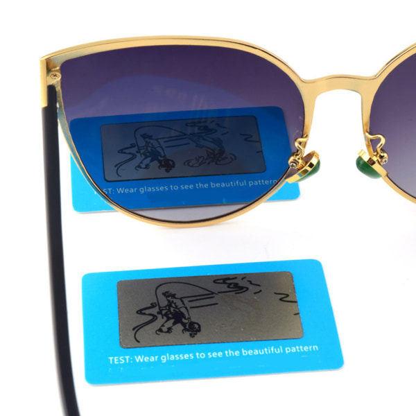 Polariserad solglasögontestare, glasögontestkort, optiskt checkpapper 100 stycken, 6x4cm Blue sea fishing