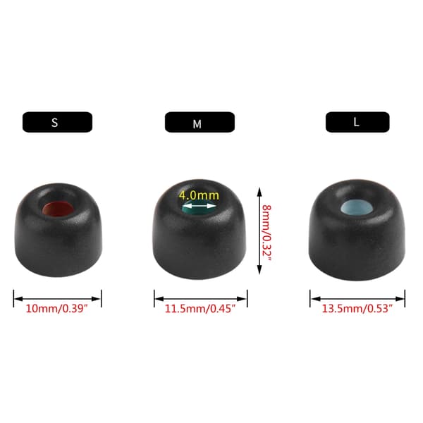 Ørepropper i memoryskum pude øretelefoner ørehætte udskiftning til WF-1000XM4 ørepropper Black small