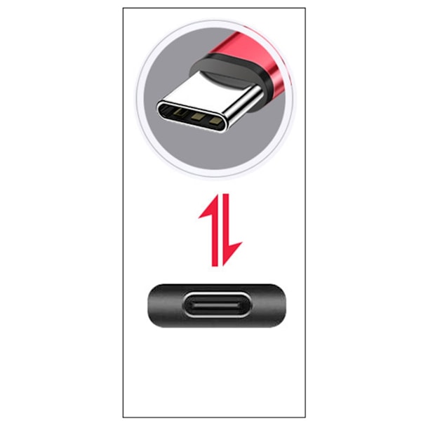 5A Supersnabb Laddningskabel En Drag Tre USB till Type-C Laddningskabel Red 120cm
