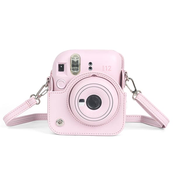 Skyddsfodral för Instax Mini12 Instant Filmkamera Läderfodral Hydrangea blue