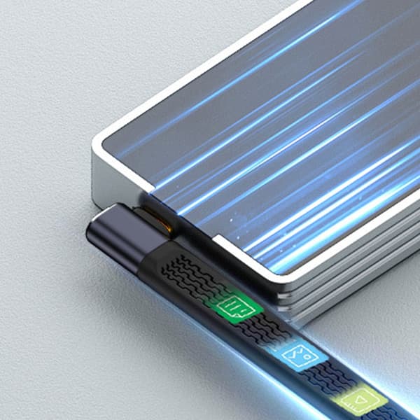 USB C Kort Kabel 240W Hurtiglading 40Gbps Overføring Silikonledning 13CM null - 5