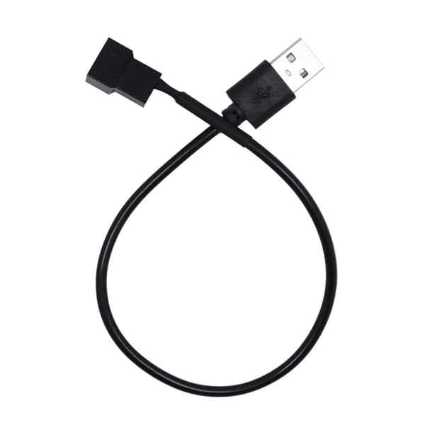 5V USB-sleeved blæserstrømadapterkabel, USB til 4-benet til kabinetblæseradapter