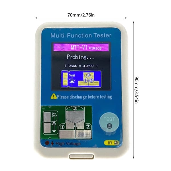 Multimeter Transistor Tester Diode Triode Kondensatorer Motstander Test Meter NPN