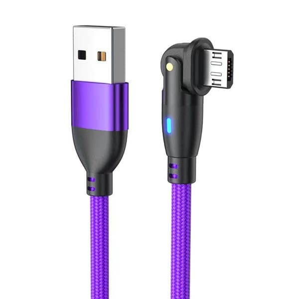 Fleksibel USB A til C-kabel USB til USB C-kabel for 3A-lading og 480 Mbps datakabel Purple Micro 1m