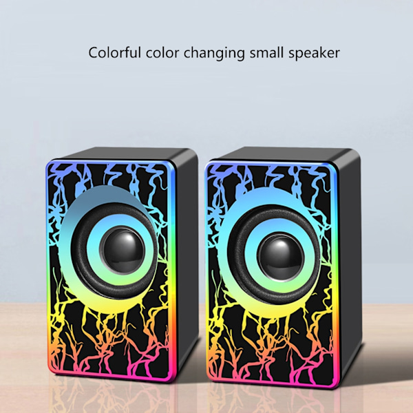 USB-driven datorhögtalare med multi-RGB-belysning, Minihögtalare