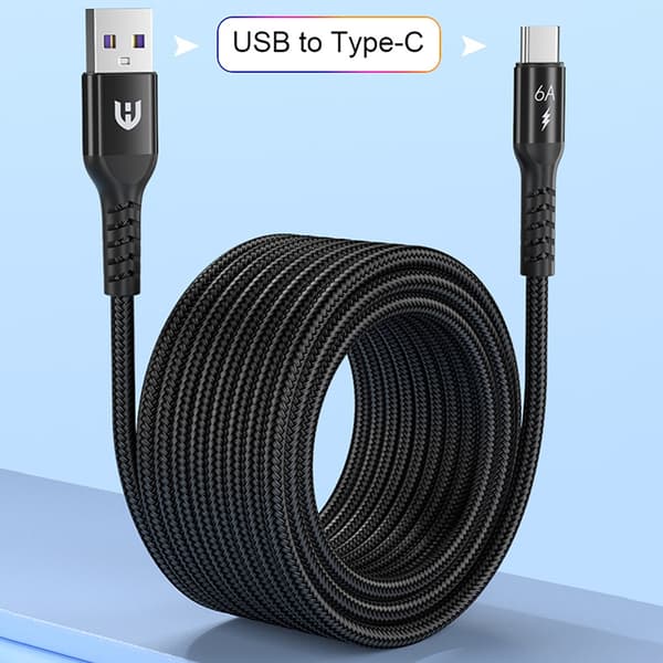 USB til USB C-kabel 480 Mbps Overførings-ladekabel for telefon, bærbar PC-tilbehør 3m