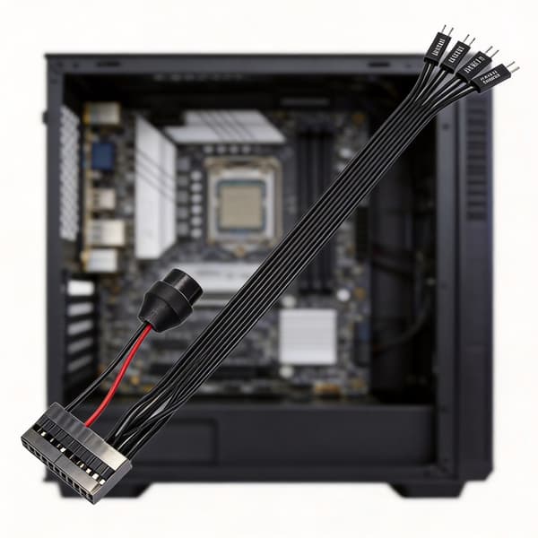 Intelligente 20Pin computerkabinet frontpanelstik til bundkortbrug 20cm