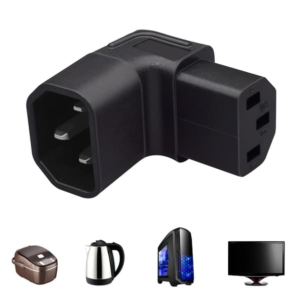 IEC320 C14 til C13-adapter C14 til C13 Opp/Ned Vinkel Forlengelsesstrømadapter Strømadapter Serverstrømadapter For PC null - D