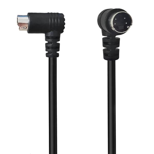 Mini Din 4 Pin Han til Han S-Video Kabel Stikledning til Videokameraer Bærbare Computere 0.5m - Double bend