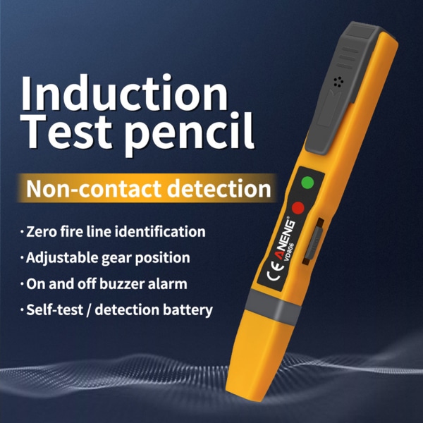 AC Spänningsdetektor Pen Beröringsfri induktiv AC/för DC Spänningstestare för w Sou